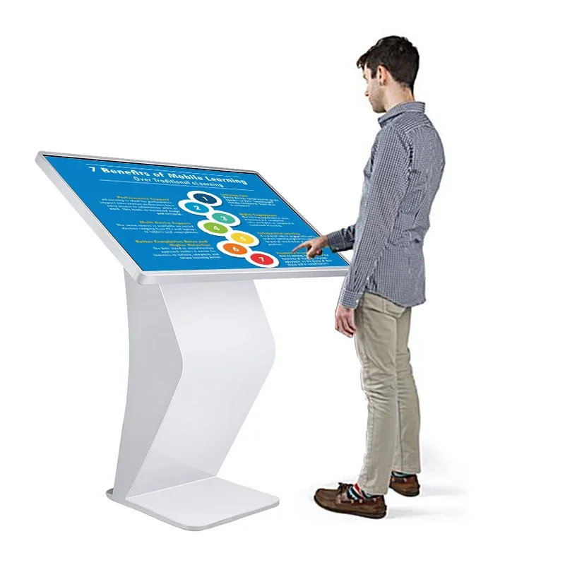 42 inch Touch Screen Floor Stand Information Kiosk for Bank Hospital Shopping mall