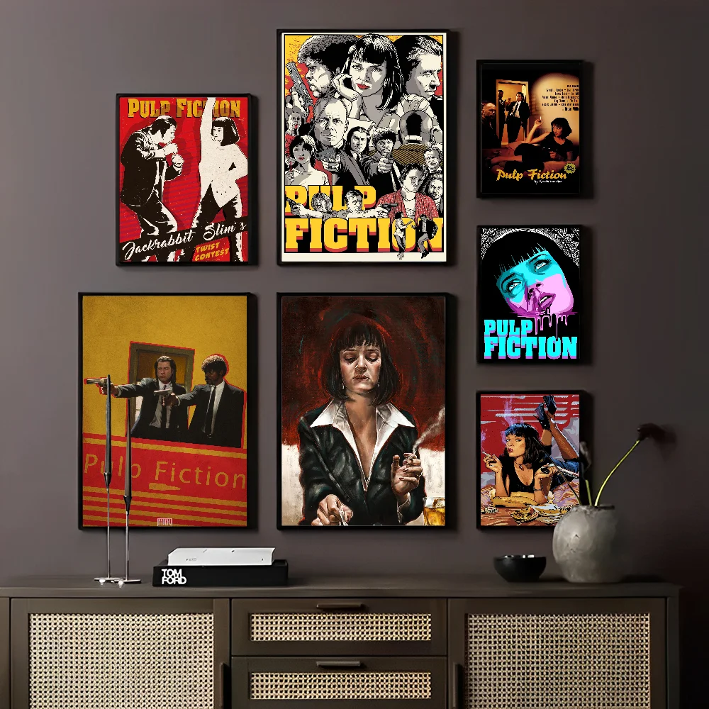 

Movie Pulp Fiction Anime Posters Sticky Whitepaper Prints Posters Artwork Kawaii Room Decor