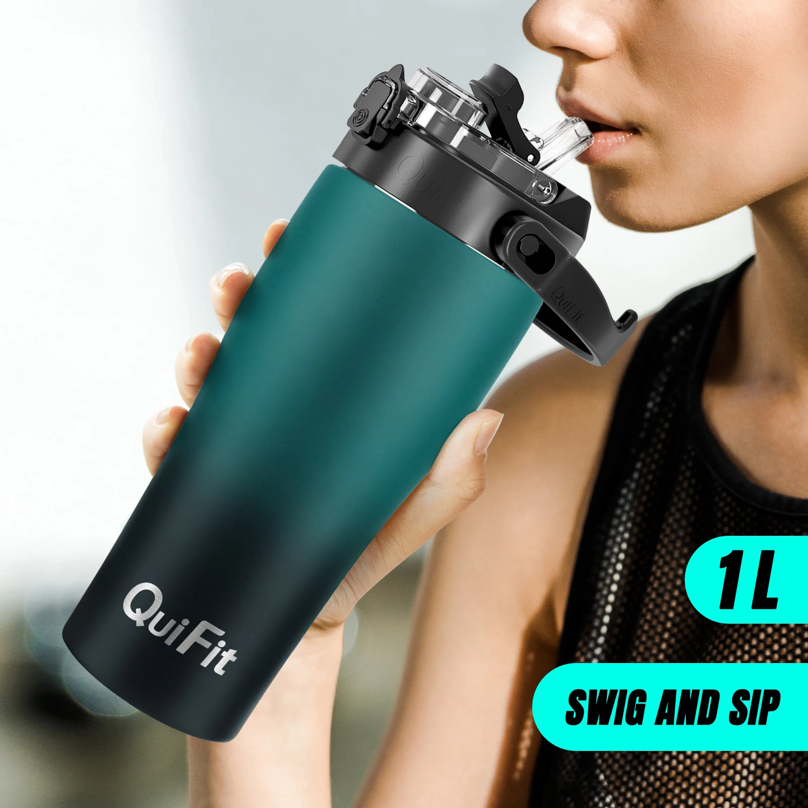 Stainless Steel Insulated Water Bottle 1L 32OZ Vacuum Flask BPA Free Thermal Metal Sports Bottle