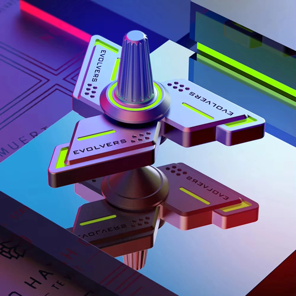 لعبة فيدجيت سبينر معدنية متوهجة بالضوء الأخضر مع تنشيط بالليزر لعبة حسية ممتازة لتخفيف ADHD المضاد للقلق للمراهقين والكبار