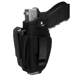Tactical Gun Holster Concealed Pistol Holster Left Right Hand Universal Belt Holster with Mag Holder for Glock 17 19 M9