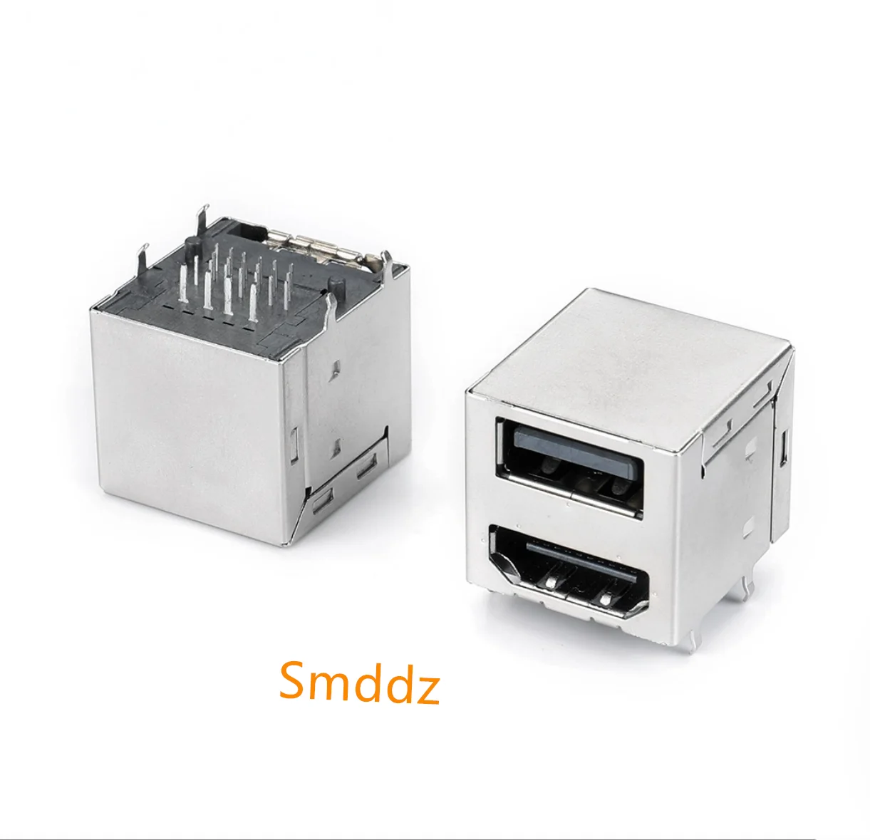 20-50 pieces, USB 2.0 AF+HDMI female socket all inclusive, double-layer two in one horizontal 90 degree DIP with column L=20.6