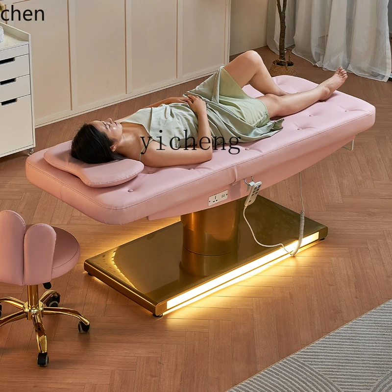 HXL high-grade electric beauty bed, automatic lifting multi-function bed, special bed for beauty salon