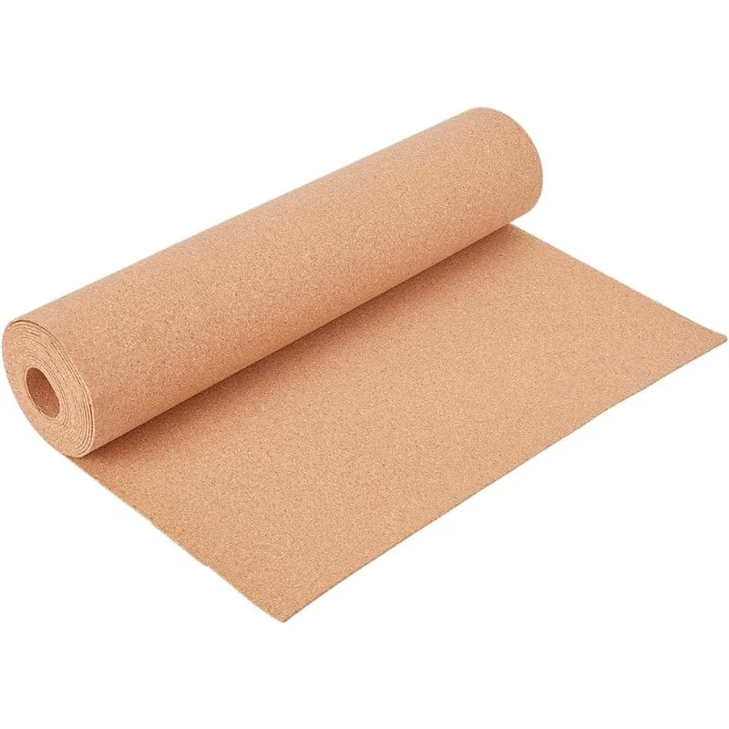 11.4ftx15.7inch Cork Roll Sandy Brown Cork Sheet Bulletin Board Background Cork Board for Kitchen Hot Pads Wall Decorations