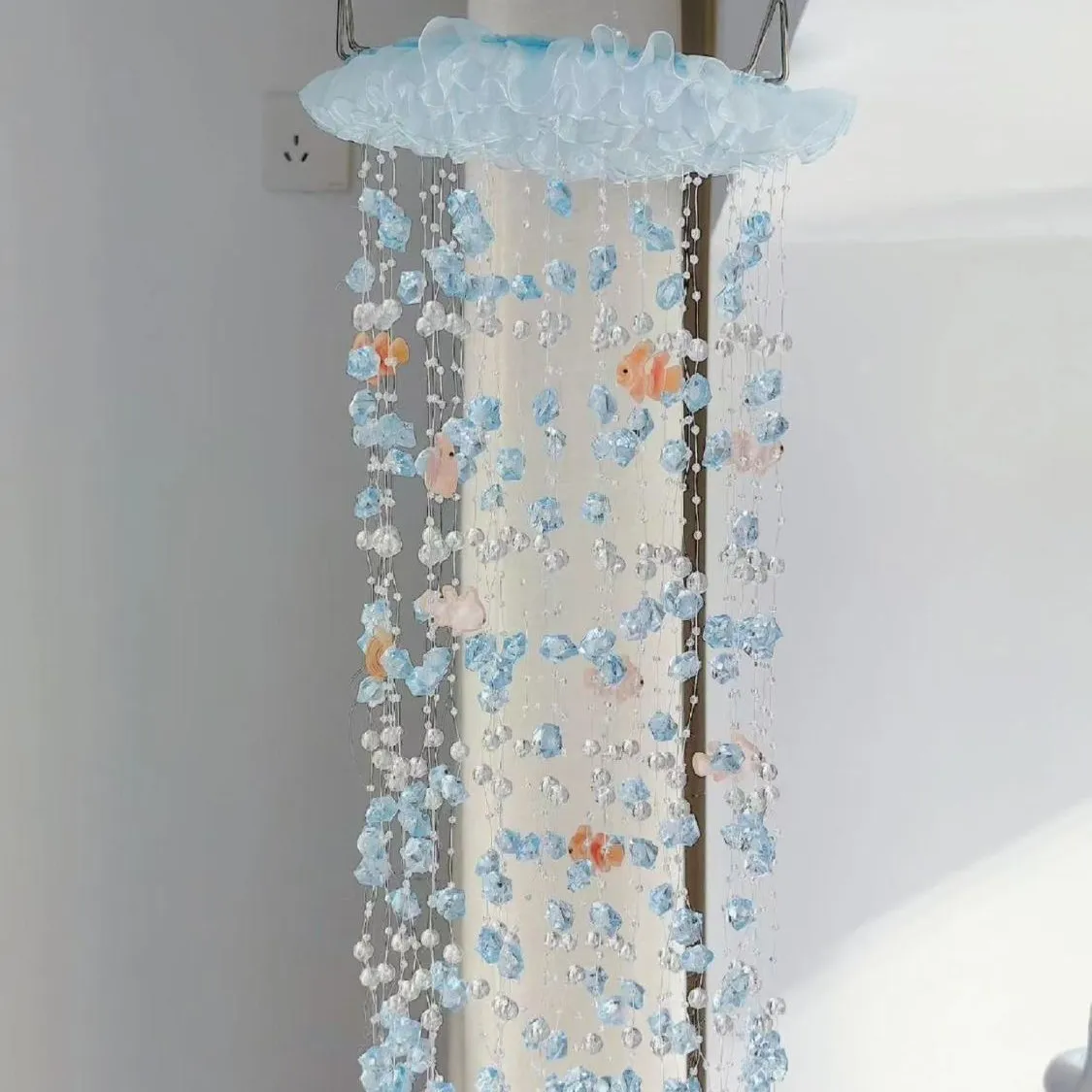 Air Koi courtyard hanging wind chimes handmade DIY material package girl heart balcony bedroom fresh wind chimes pendant view 5