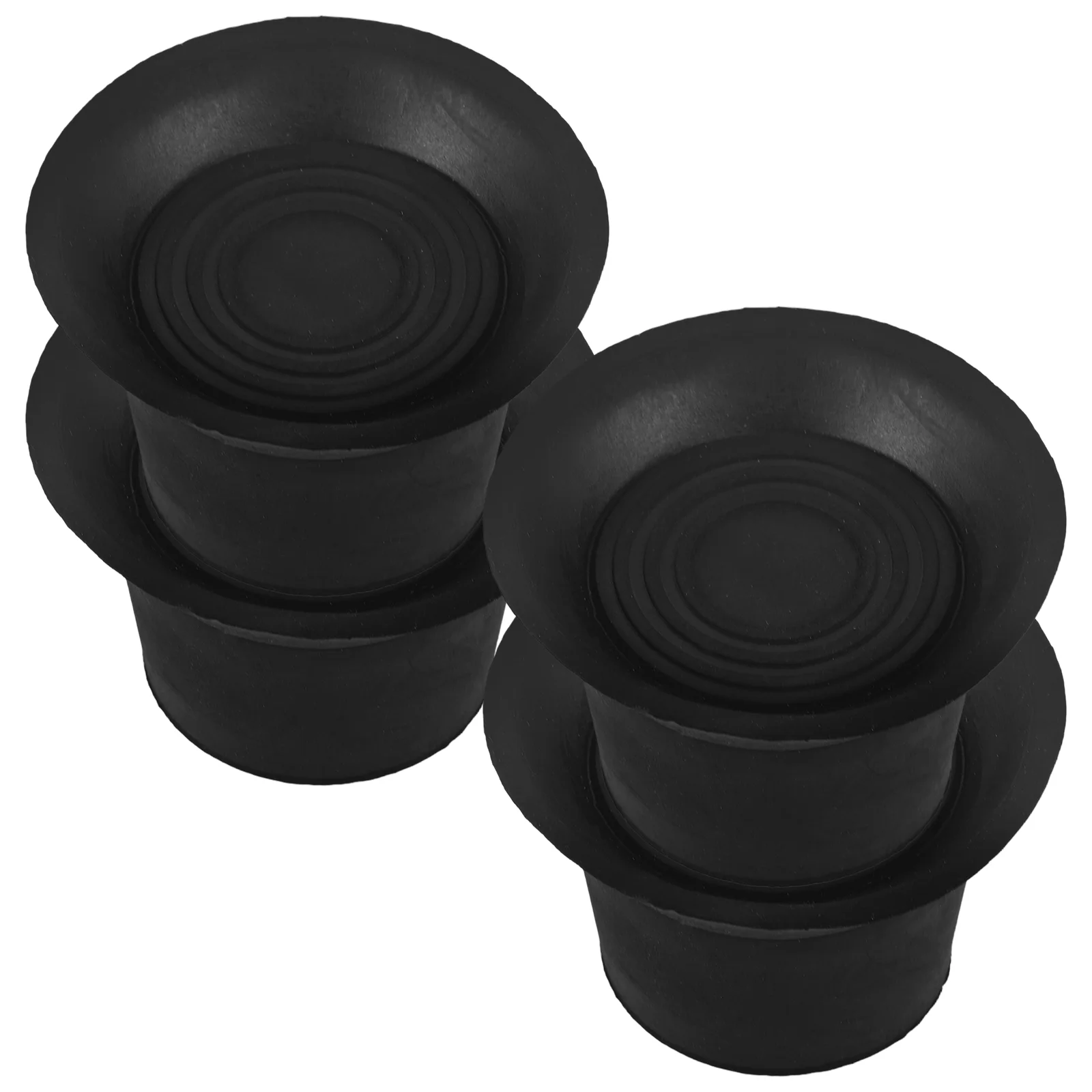 

4pcs Trampoline Foot Mat Release Axle Fitments Chair Rubber Leg Caps Black Pad Replacement Parts Mini