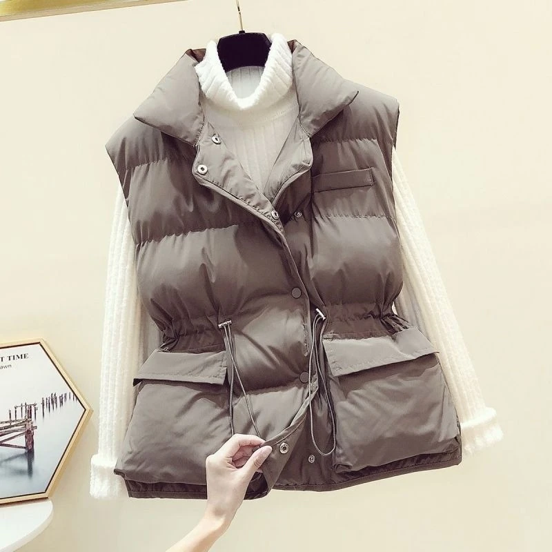

Warm Lightweight Fur Lined Granule Vest for Women 2025 New Style Mid Length Lamb's Wool Jacket with Waist Definition​