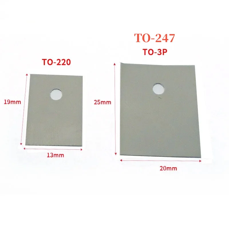 100pcs Large TO-3P TO-247 TO-220 silicone sheet insulation pads silicone insulation film