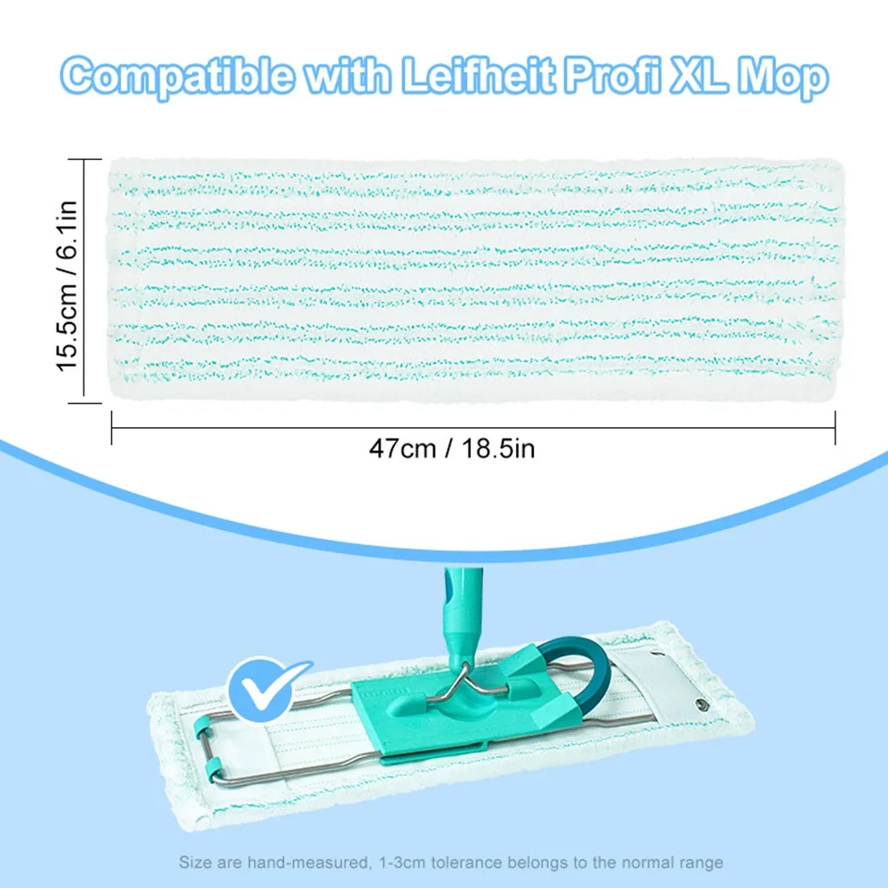 2PCS Replacement Mop Head for Leifheit Profi XL Ultra Fine Fiber, Excellent Washing Performance, Versatile Application