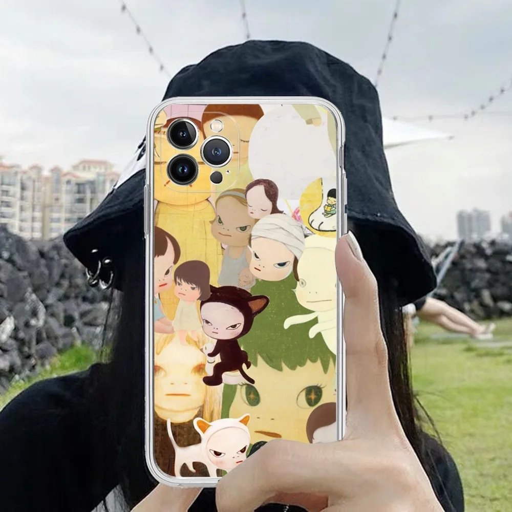 Yoshitomo Nara artnet Art Phone Case For iPhone 14 13 12 Mini 11 Pro XS Max X XR SE 6 7 8 Plus Soft Silicone Cover