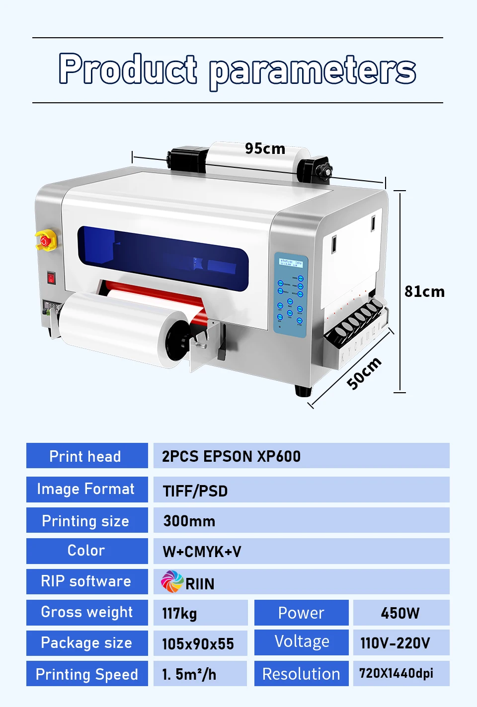 OYfame H300 UV DTF Printer UV Flatbed Printer Sticker Printer Directly To Film Transfer uv printing machine for Acrylic Metal