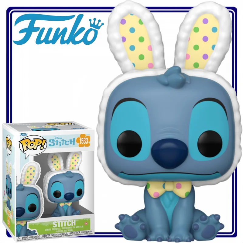Nueva Figura Funko POP de Lilo & Stitch, Muñeco de Peluche del Personaje Stitch, Edición Limitada de Pascua, Mercancía de Anime, Regalo Navideño, Juguete de Moda