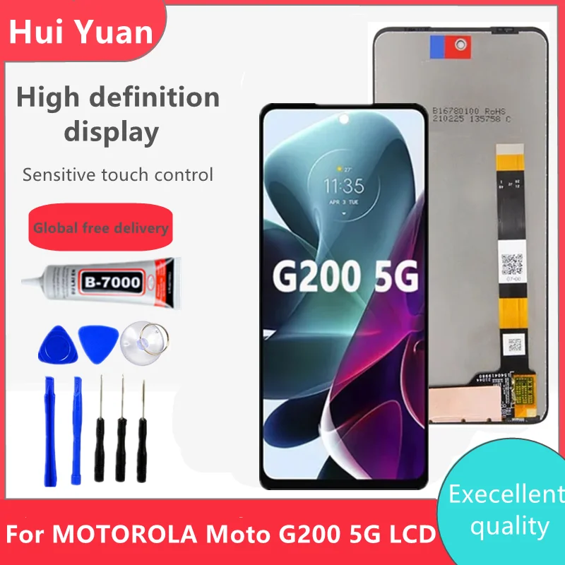 Pantalla LCD Original de 6,8 pulgadas para Motorola Moto G200, digitalizador de pantalla táctil G200 para Moto Edge S30, Edge (2021) con herramientas