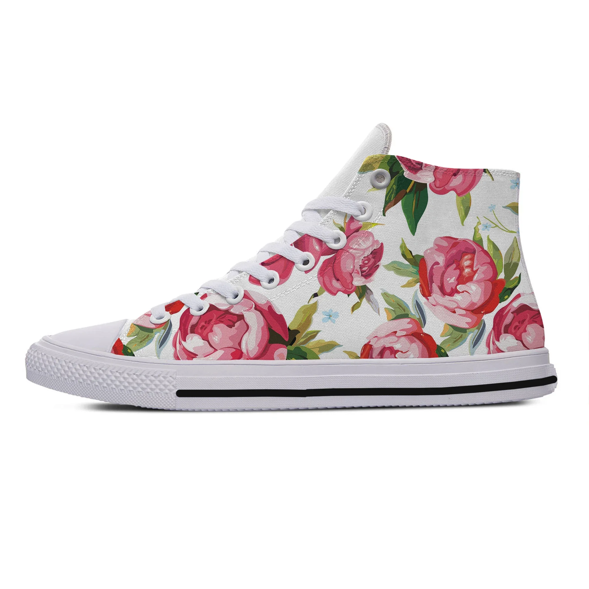 Hot Cool Fashion Woman Man Sneakers Casual Board Shoes High Quality Canvas Shoes Floral High Help Shoes Classic Board
