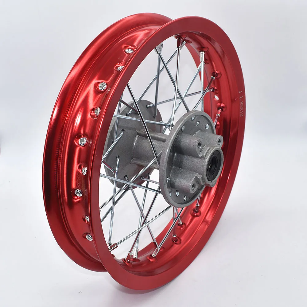 1.85 -12inch Rear aluminum Rims Brake A Style Disc Plate Wheel Rims Hub For CRF50 APOLLO 110 Kayo Chinese Dirt Pit Bike