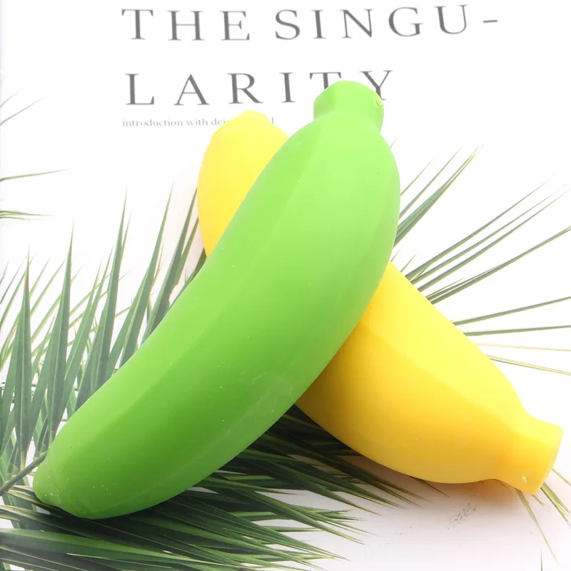 Banana Toys Slow Rising Squishy Fruit Squeeze Toy Funny Stress Reliever Reduce Pressure Prop Adult Flour Stress Relieving Toy