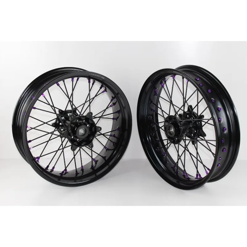 New Motorcycle 17 Inch Aluminum Alloy Supermoto Wheels Hub Replacement Rim For Supermoto Motorbike