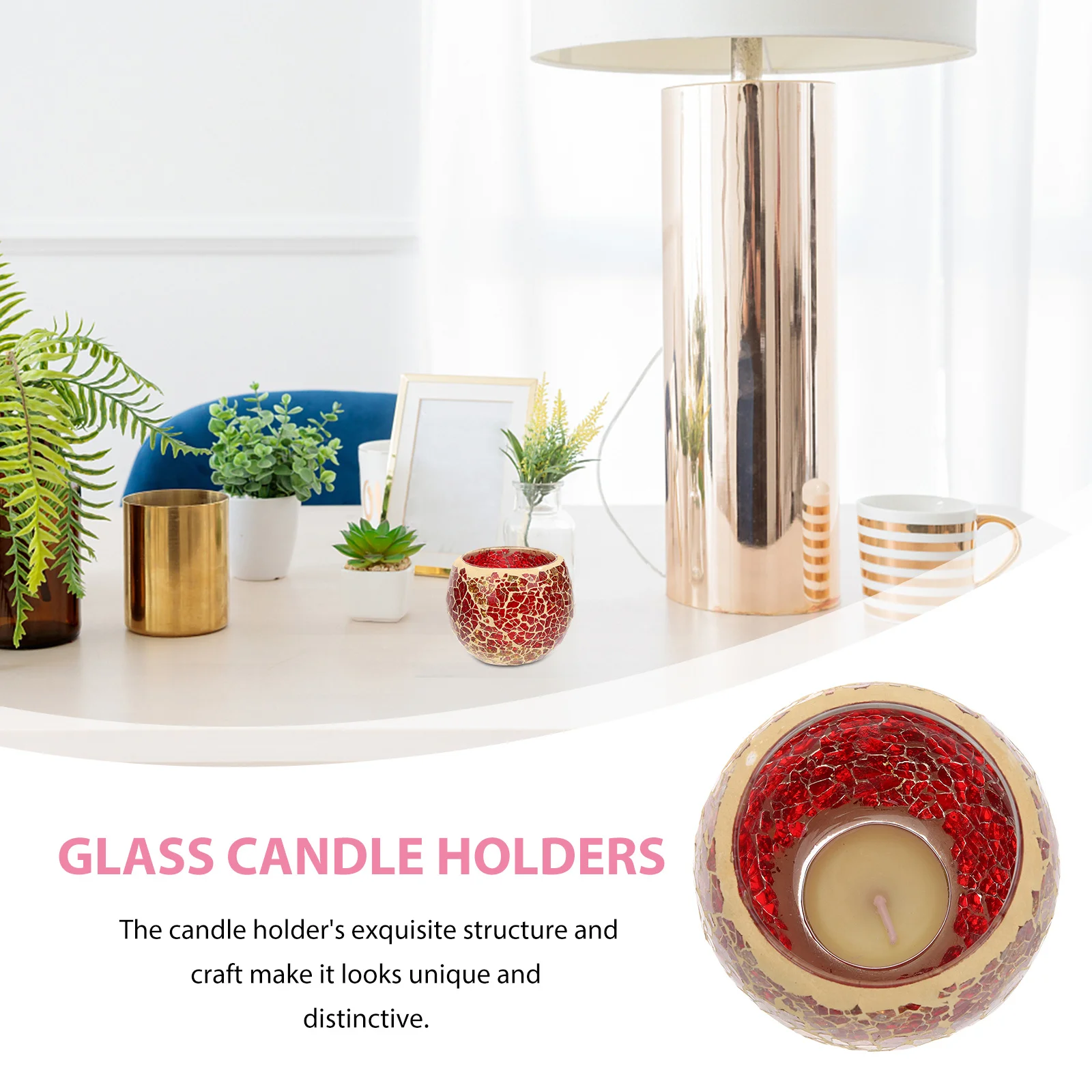 

Tall Glass Candlestick Holder Vintage Inspired Elegant Home Decor for Living Room Bedroom Party Centerpiece Decoration Gift Idea