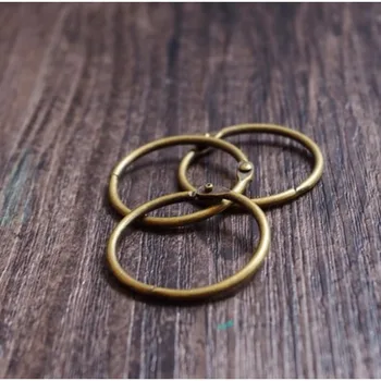10pcs 3/3.2/3.8cm Vintage Bronze Loose Leaf Binder Rings for Book Notebook Metal Split Scrapbooking Binder Album Calendar
