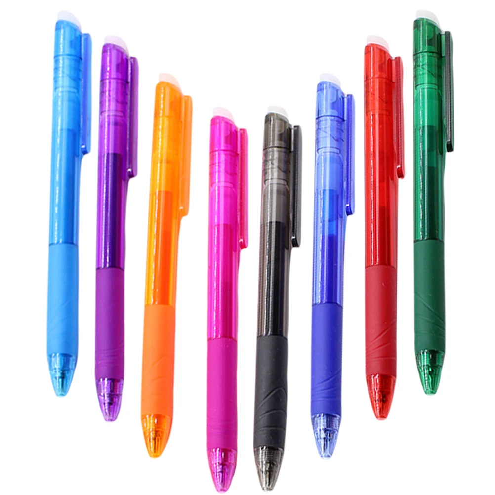 

8 Pcs Erasable Erasable Gel 0.5 Mm Pens Smooth Writing Plastic Fountain Pens for Students School Office Supplies