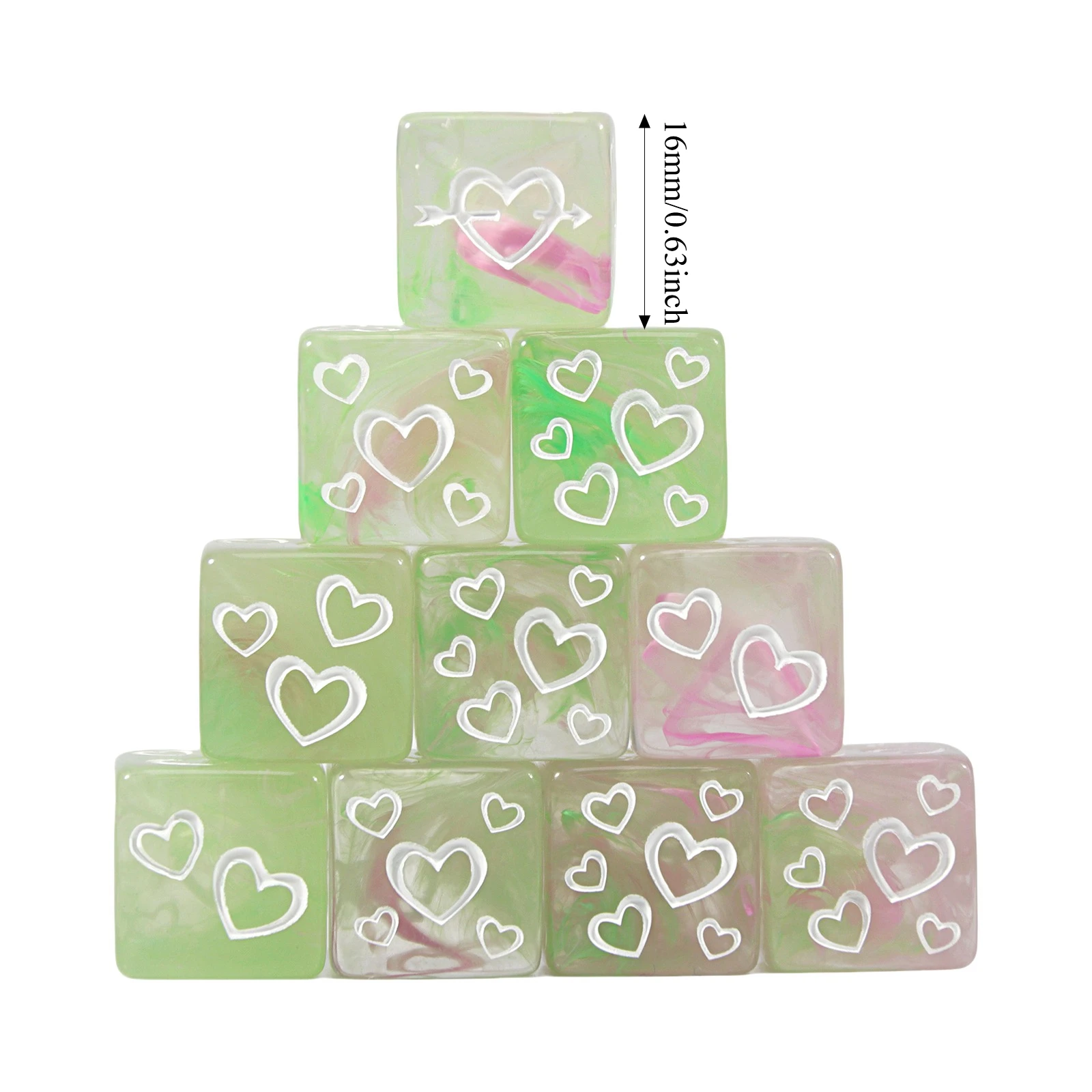 10 قطعة D6 النرد 16 مللي متر 6 الوجهين الترفيه مجلس لعبة النرد لشريط نادي الحفلات لعبة الطاولة RPG DND