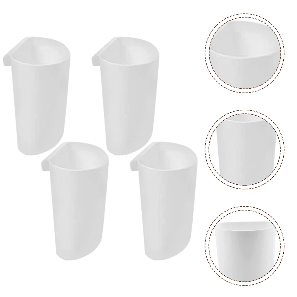 

4 Pcs Storage Basket Rubbish Bin Rolling Cart Accessories Lash Organizer Plastic Hanging Bins Bucket Cups for Container