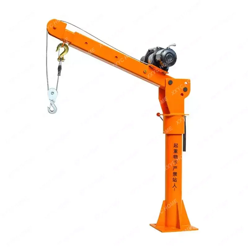 Small cantilever electric hoist car crane household 12V24V