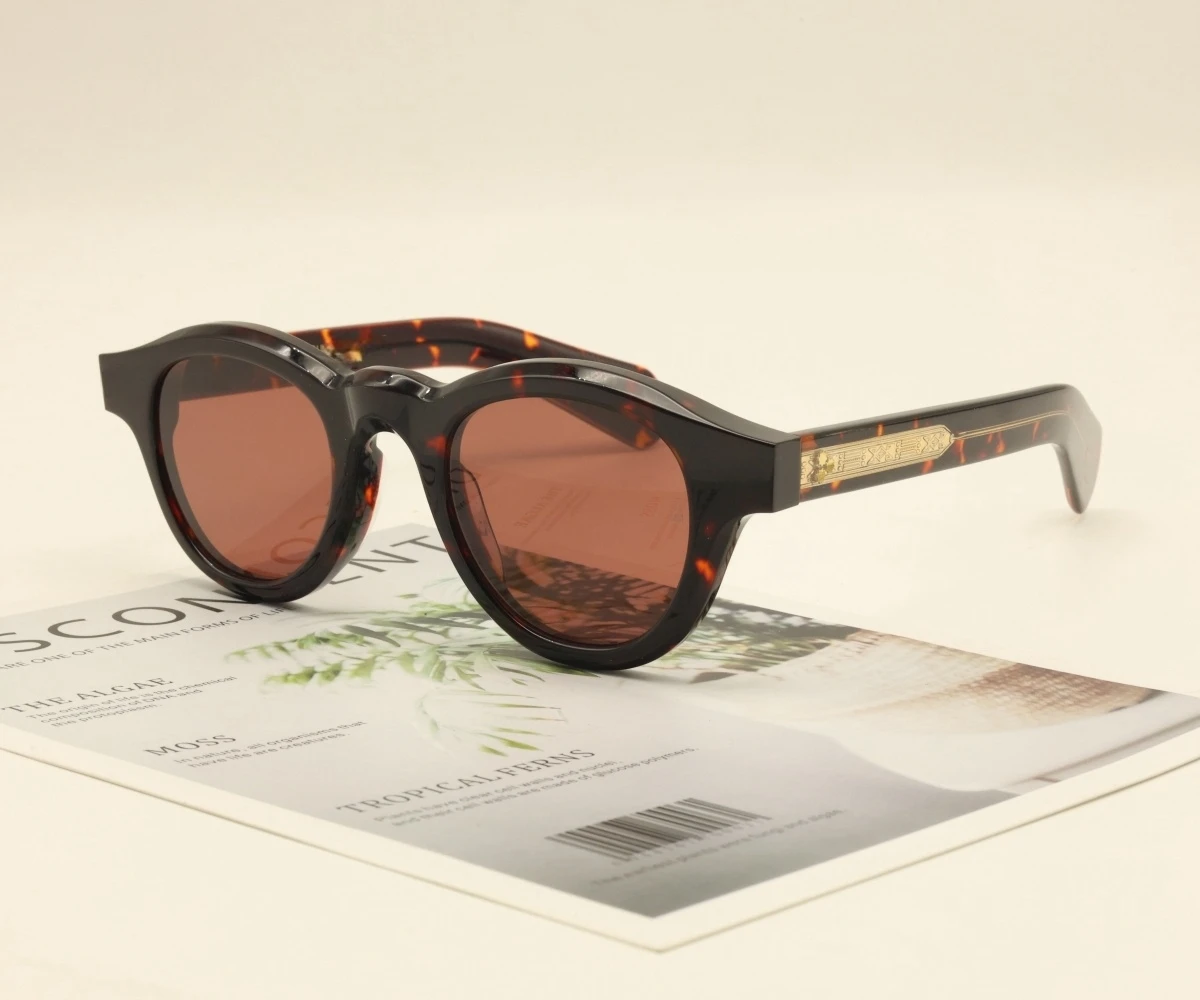 

Round Design Balzac JACQUE Thick Acetate Women Men Sunglasses Vintage Retro Outdoor Eyewear Shades For Sun For Travel Street