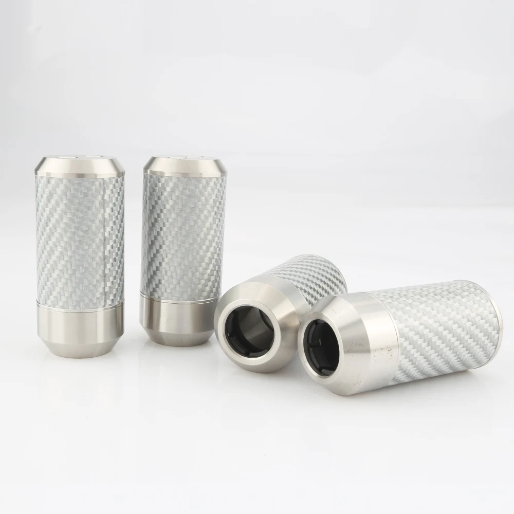 4Pcs Carbon fiber Speaker Cable Audio Cable Wire Pants Boot Y splitter 1 to 2 Speaker cable boot 16mm to 9mm