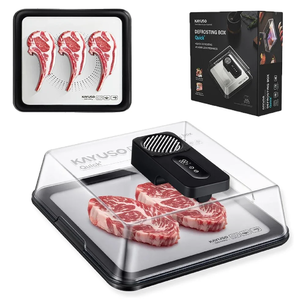 Electric Defrost Plate Box, Type‑C Charging Ultra‑Fast Fresh Recovery Machine, Safe Thawing for Frozen Meat, Beef and Seafood