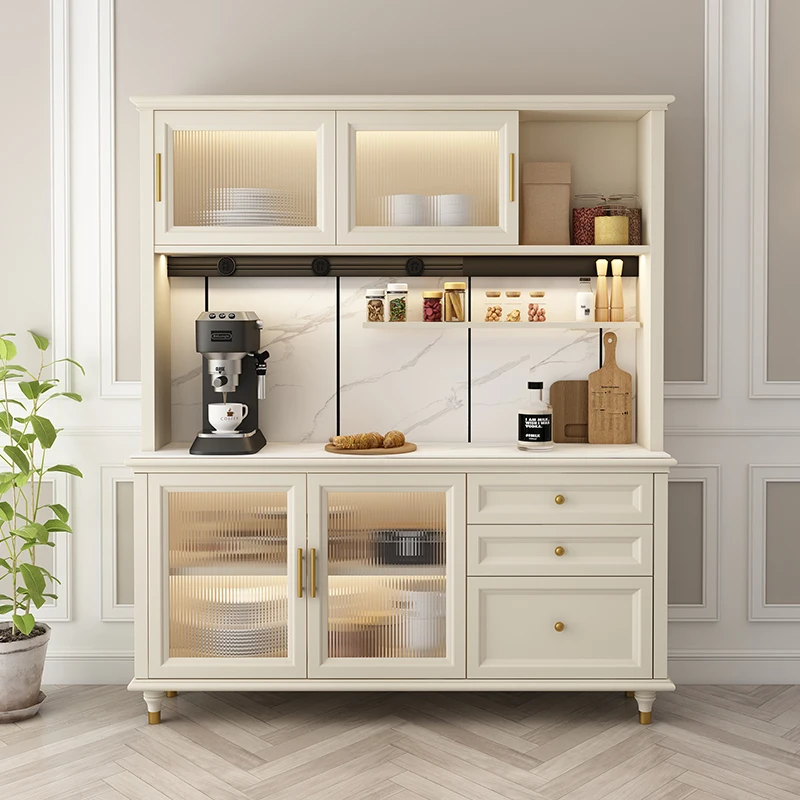 

solid wood dining side cabinet simple rock slab glass door cupboard Nordic living room wine cabinet hole board storage