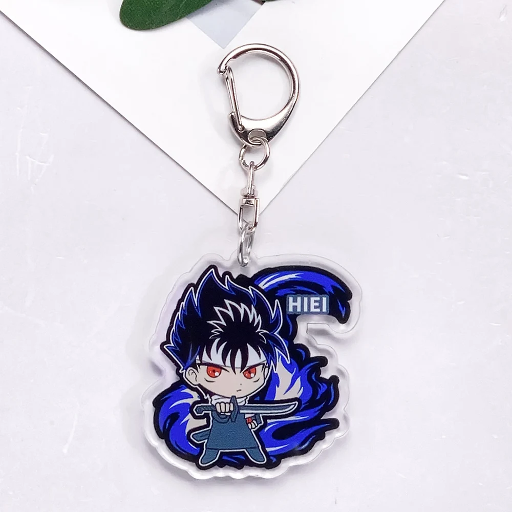شخصيات أنيمي YuYu Hakusho العصرية الاكريليك سيارة المفاتيح اكسسوارات حقيبة العرافة الإبداعية على ظهره قلادة كيرينغ هدايا لمحبي #3