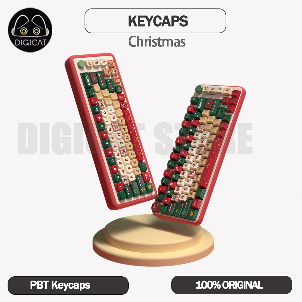 

Christmas Eve Keycaps 138/158Key MDA Cherry Keycap PBT For Gamer Keyboard Accessories Thermal Sublimation Personalized Key Caps