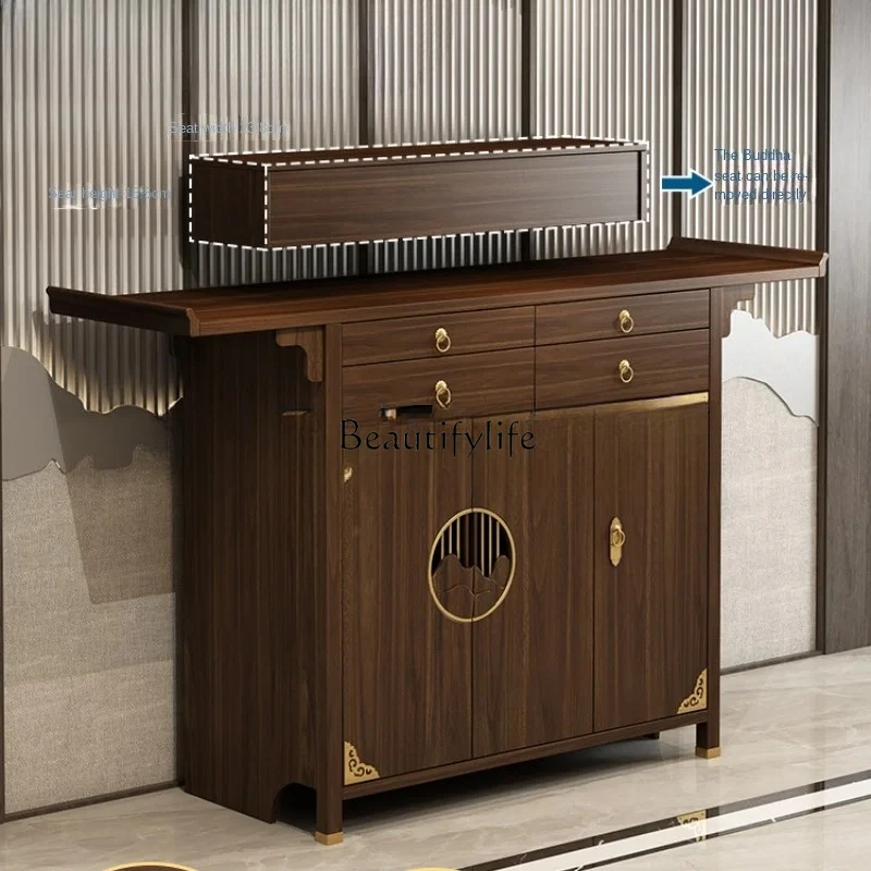 

FGRWJ Household Desk muslimah Cabinet incenso Fire God Table Cabinet soggiorno tavolo da altare di preghiera