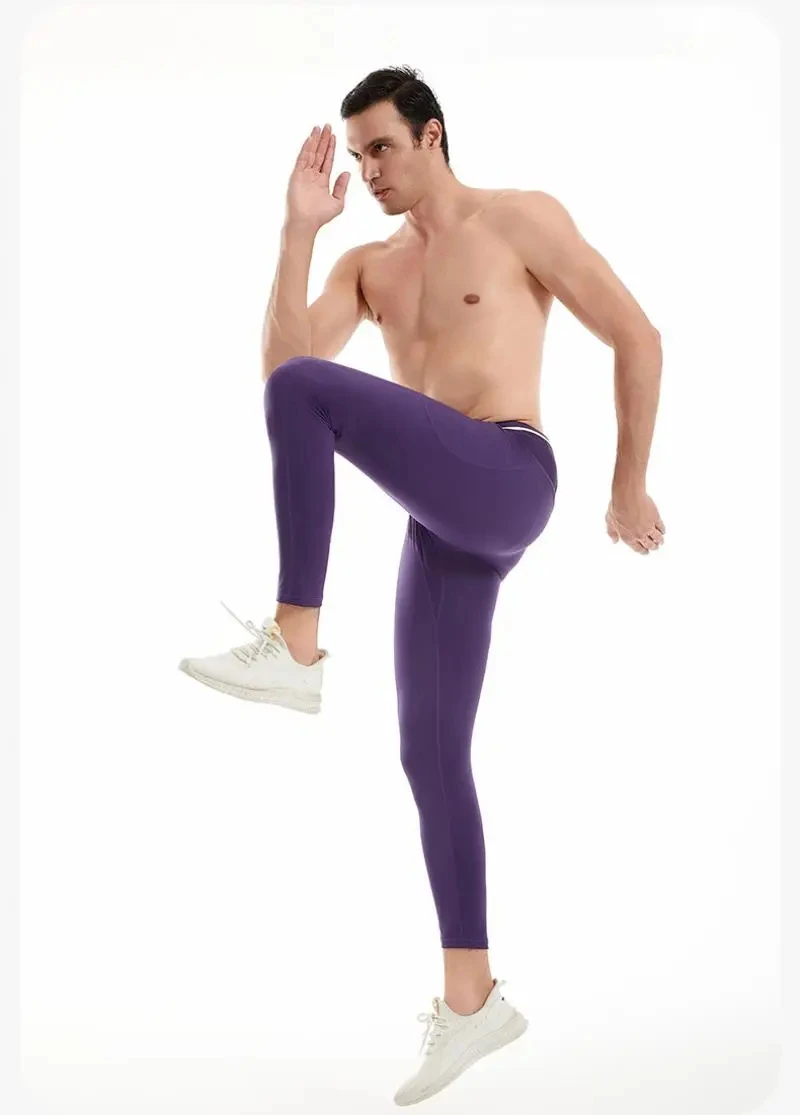Herren-Kompressions-Laufhose, Radfahren, lange Leggings, Outdoor-Sport, Basketball, Fitness, Jungs, Fitnessstudio, Reiten, Wandern, Strumpfhosen, 6 Taschen – Detail 13