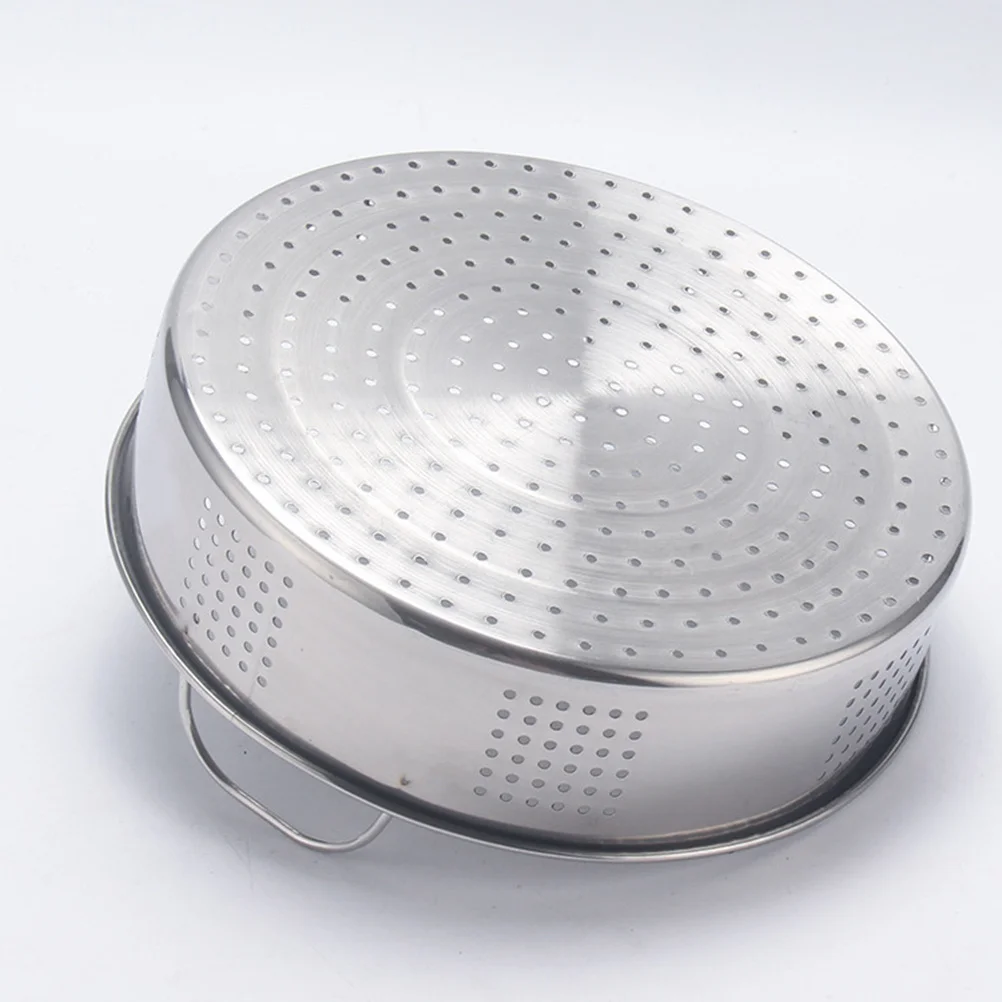 

25Cm Stainless Steel Steamer Basket Dual Handle Kitchen Food Steamer For Dumplings Buns Vegetables Cookware Grid Silver