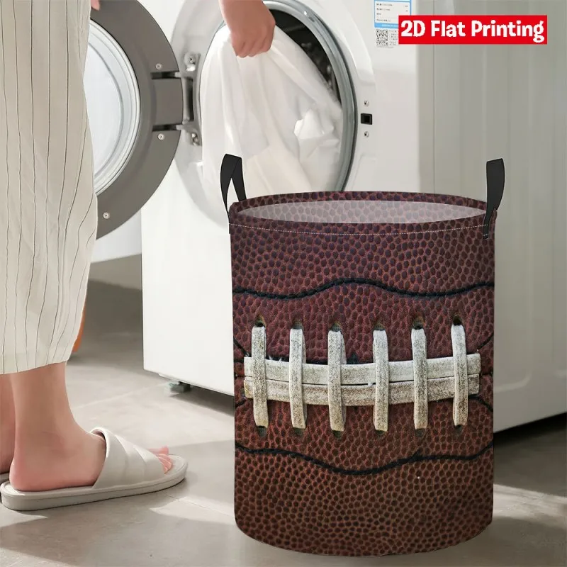 Basketball Texture Laundry Basket, Sports Lover Laundry Hamper, Oxford Waterproof Foldable Clothes Storage Bin, Toy Organizer