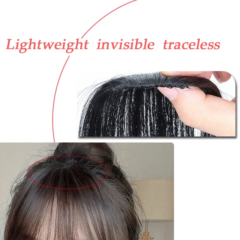 Clip-In Bangs Wig | Synthetic Hair with Delicate Temple-Enhanced Bangs | for Women's Costume Parties, Cosplay & Daily Use image 4