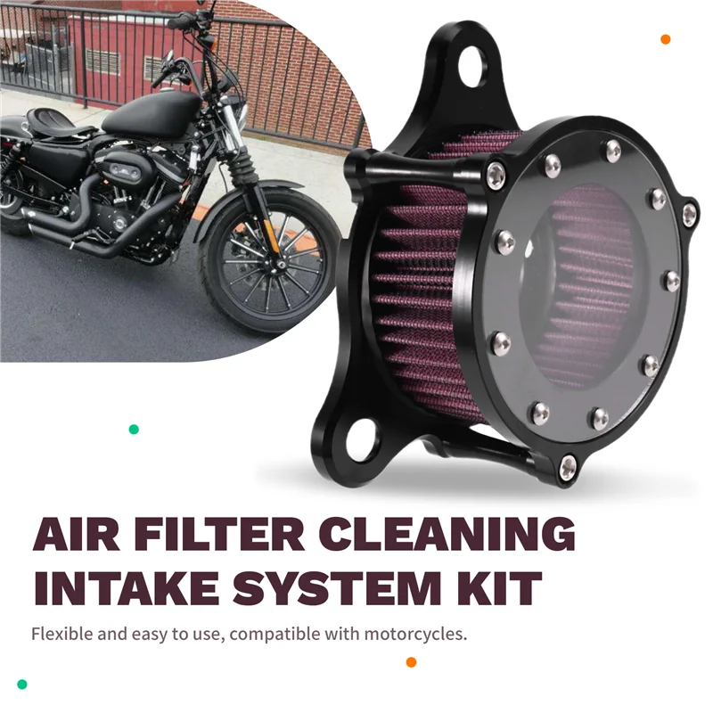 مجموعة منقي هواء لـ Sportster XL883 XL1200 Iron 883 48 72 1991-2021 طقم فلتر الهواء للدراجات النارية
