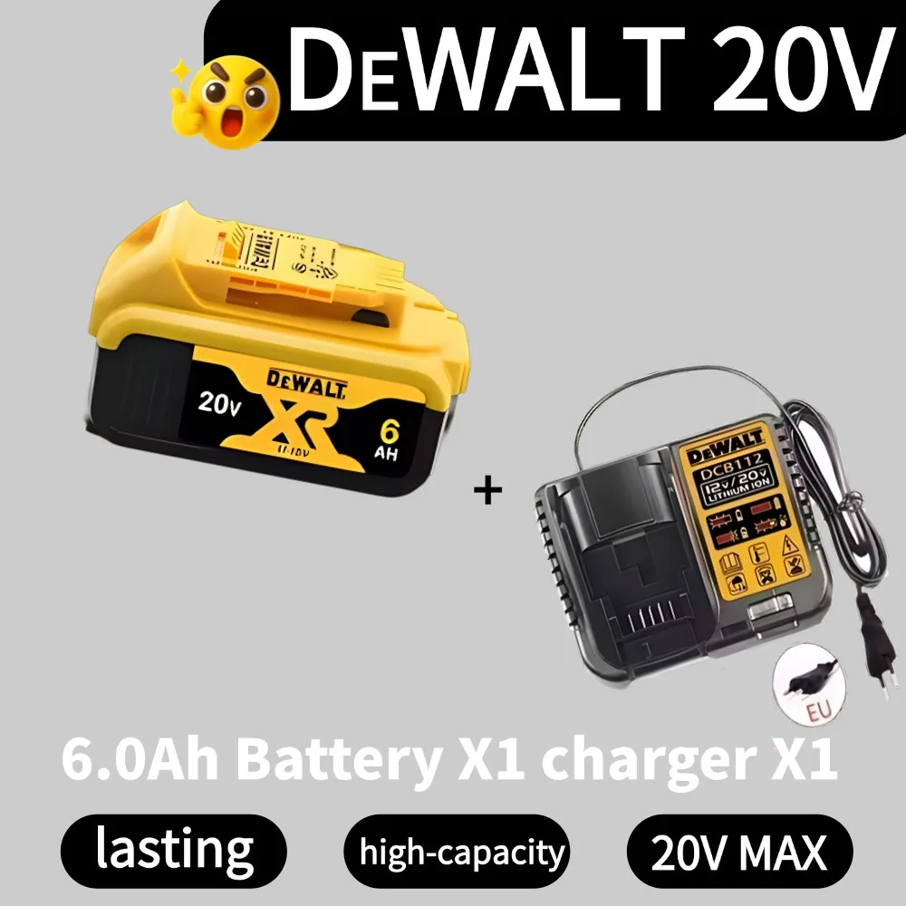 

Original DEWALT battery, 20V, 6AH, rechargeable lithium ion battery, DEWALT, DCB115, DCB118, fast charging, DEWALT tool battery