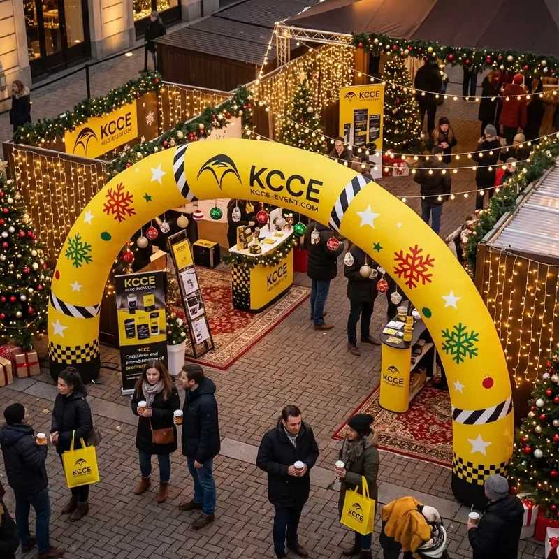Timeless Durable Custom Half Round Arc Air Sealed Merry Christmas Archway Inflatable Arch for Outdoor Brand Promotion