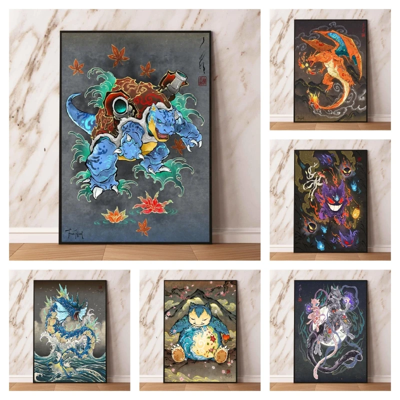 

Hot Anime Poster Christmas Gifts Wall Art Cartoon Character Picture Hanging Living Room Modular Prints Children's Bedroom Decor