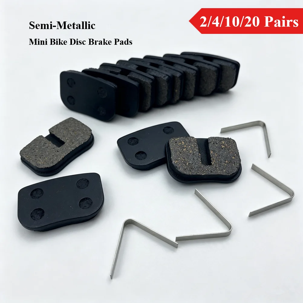 2/4/10/20 Pairs Semi-Metallic Mini Bike Disc Brake Pads for 47/49/50/79/97/105cc Gas Dirt Pocket Bike ATV Buggy