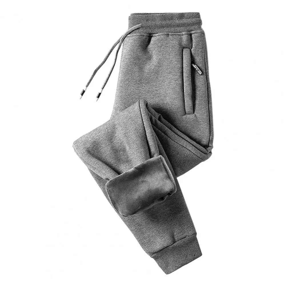 Plush Ankle Tied Sweatpants Men Pants Thick Casual Pants Spring Autumn Sports PantsMen's Oversized Loose Straight Leg Long Pants