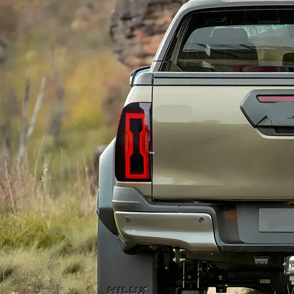 Conjunto de luces traseras de coche para Toyota HILUX REVO Vigo 2021-2024, actualización LED, luz intermitente dinámica, accesorios de herramientas