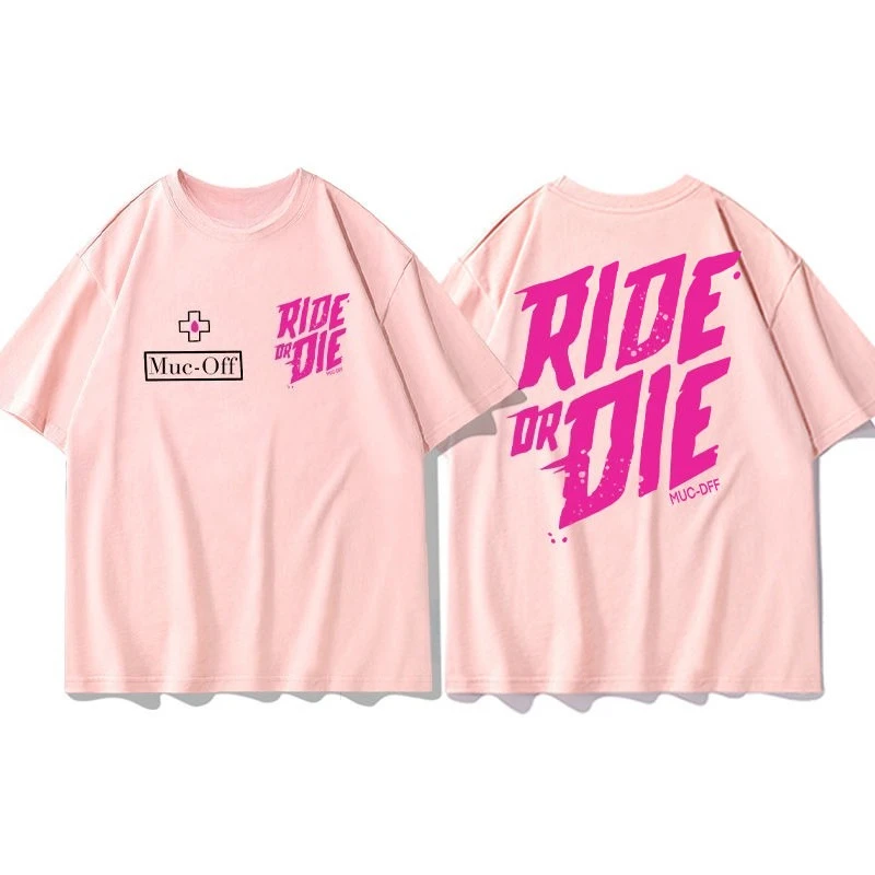 أزياء قصيرة الأكمام القطن تي شيرت ركوب أو يموت الإنحدار الدراجة الرجال والنساء عارضة ركوب أعلى الصيف الرياضة في الهواء الطلق المحملة