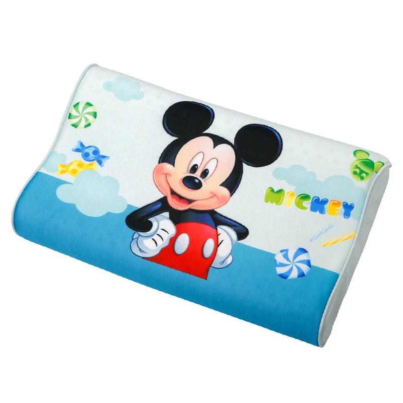 Disney Children Latex Neck Pillow Mickey Minnie Ice Silk Cartoon Print Baby Student Four Seasons Decorative Gift For Kids 3-6Y