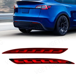 For Tesla Model Y Model 3 2017 2018 2019 2020 2021 2022 Rear Bumper Reflector 3 Functions Led Brake Light Dynamic Turn Signal