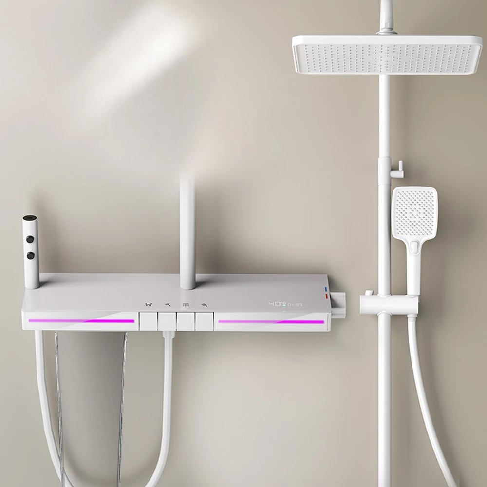 2024modern Shower Bathroom Design Digital Display Luxury Showers Mixer Sets Thermostatic Shower Faucet Set Rain Dual Head System