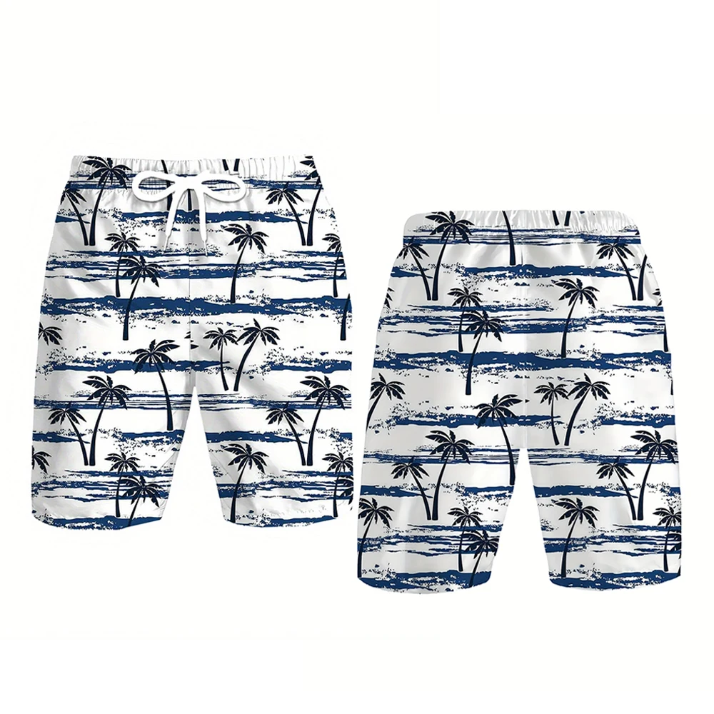 فلامنغو نمط الرجال شورتات للبحر الصيف هاواي عطلة تصفح شورتات السباحة اليومية عادية سريعة الجافة مرونة الخصر السراويل